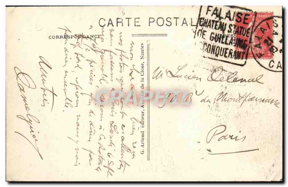 CPA Falaise Eglise de la Saint Trinite — Rückseite