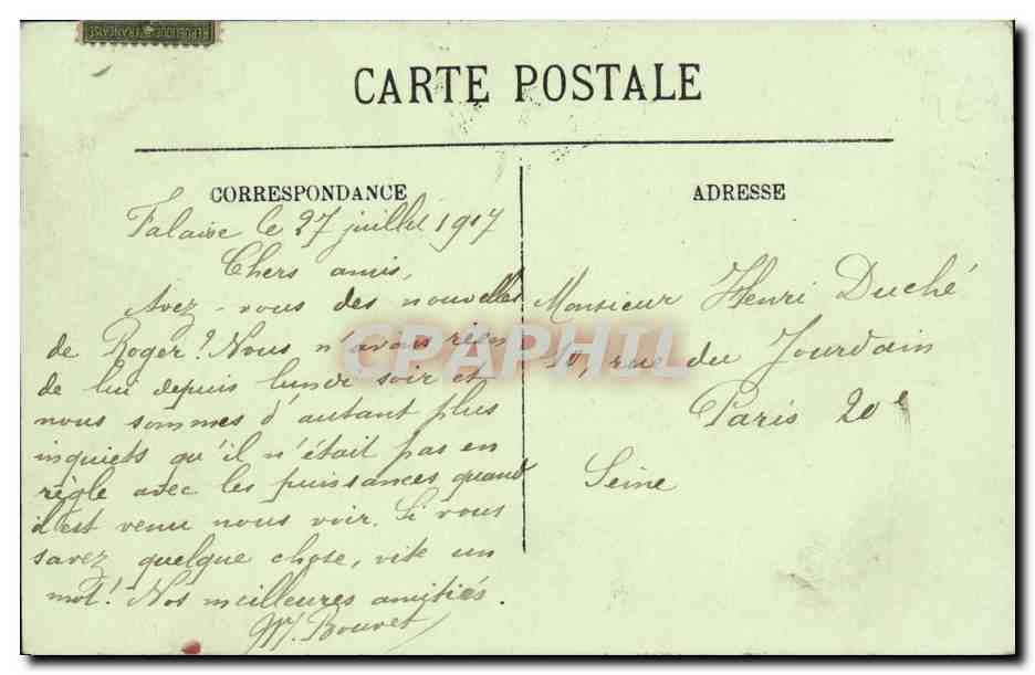 CPA Falaise Eglise Ste Trinite Enfants — Rückseite
