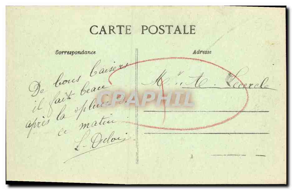 CPA Falaise L Hopital Civil et les Promenades — Verso