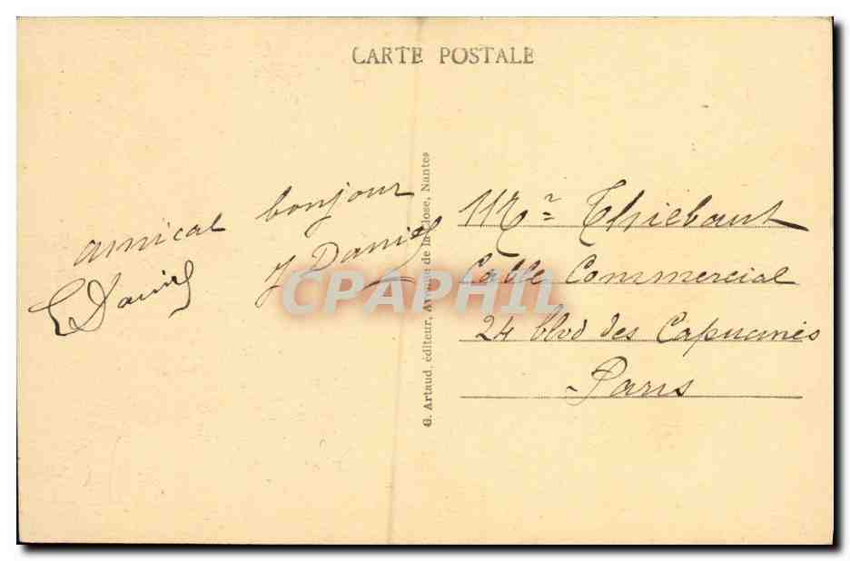 CPA Falaise Le Chateau  — Verso