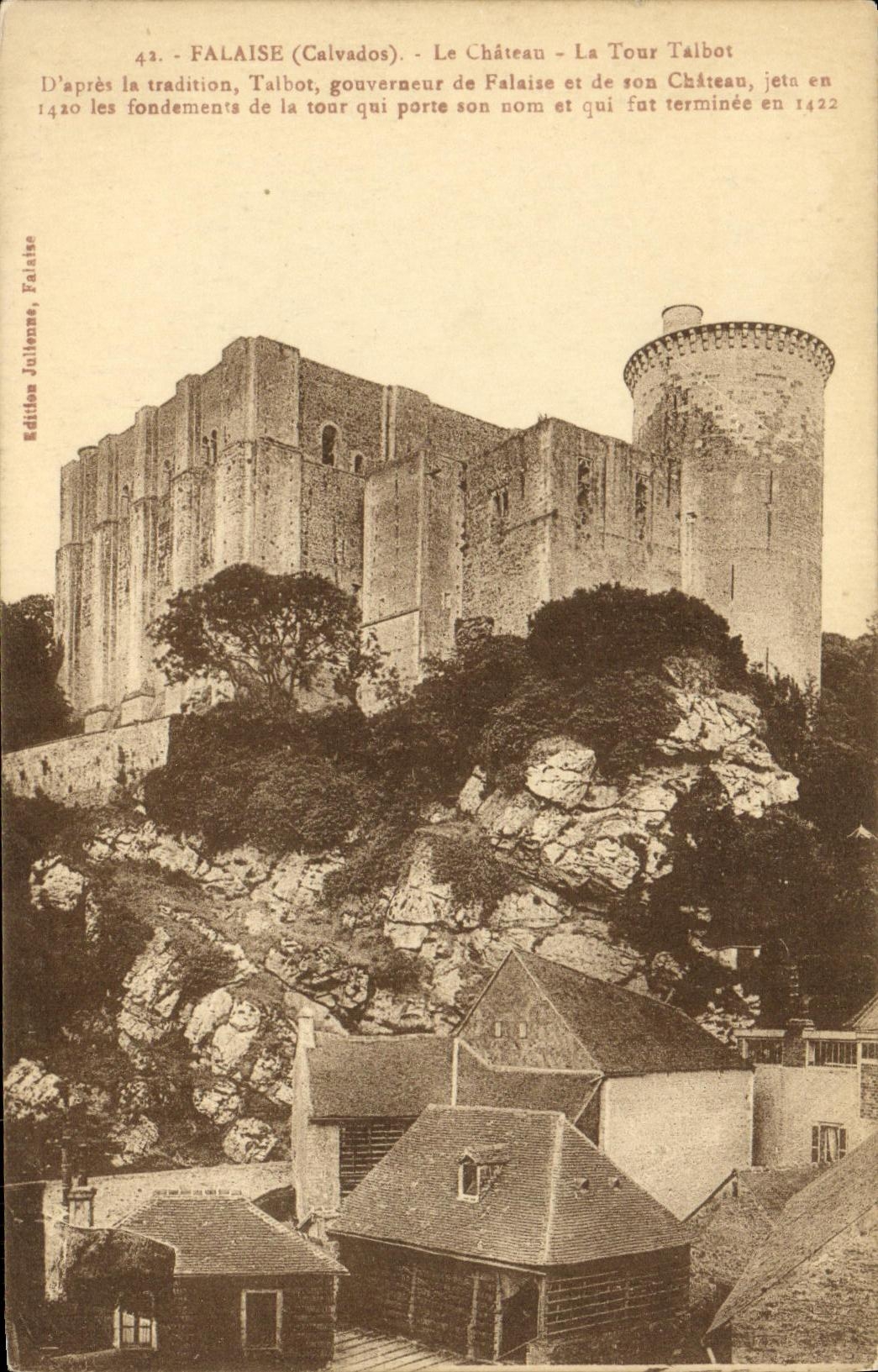 Falaise (Calvados) — Schloss und Talbot-Turm — Edition Julienne, n°43