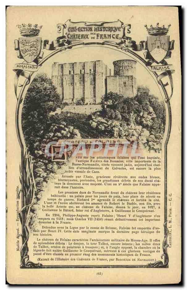 CPA Collection Historique Chateau France Falaise