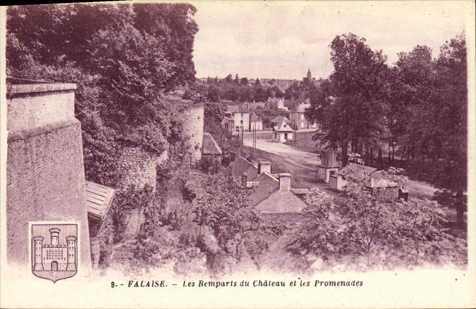 Falaise — Die Burgmauern und Promenaden — Unbekannter Verlag, Seriennummer 9