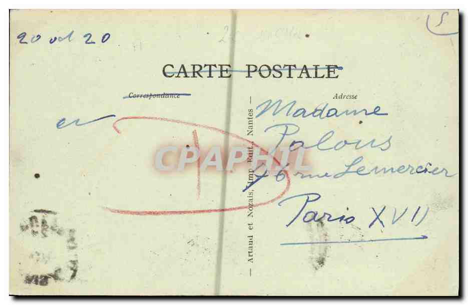 Falaise - Der große quadratische Turm — Verlag Artaud et Nozais, n° 18 — Rückseite