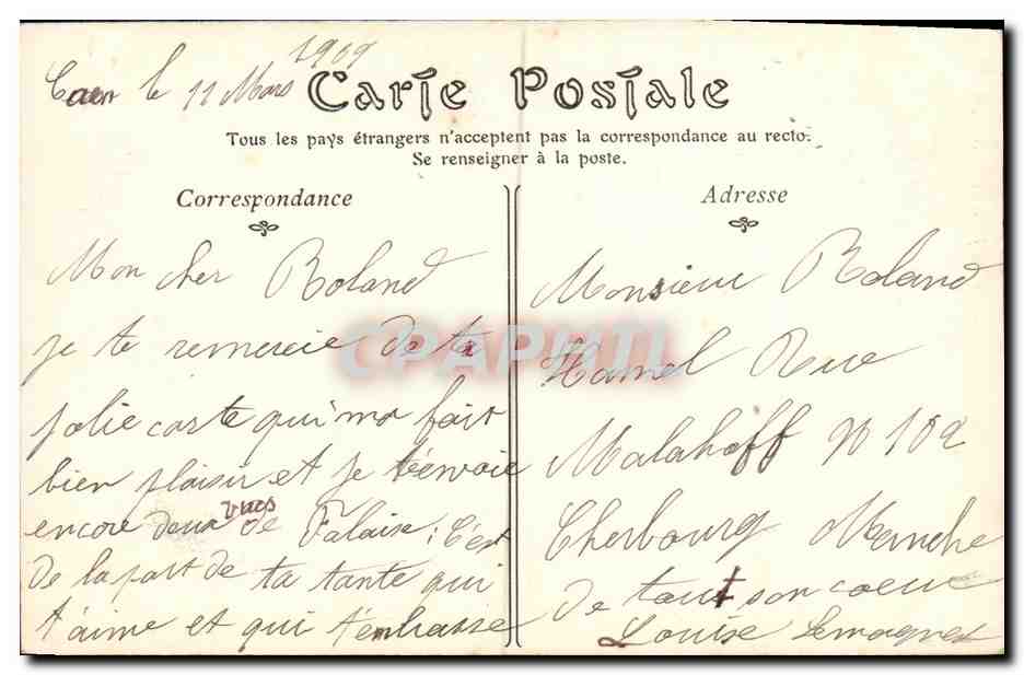 Falaise — El Donjon y la Torre Talbot — Editor desconocido, n° 46 — Reverso
