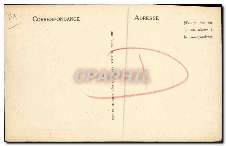 CPA Falaise Chateau Ouest — Verso