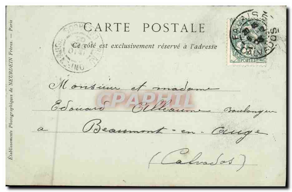 FALAISE — La Caserne Dumont d'Urville — Éditeur : Établissements Photographiques de NEURDEIN Frères, Paris — Reverso