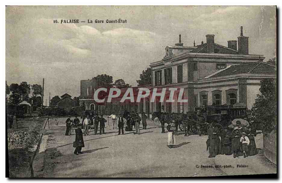 CPA Falaise La Gare Onest Etat Enfants 