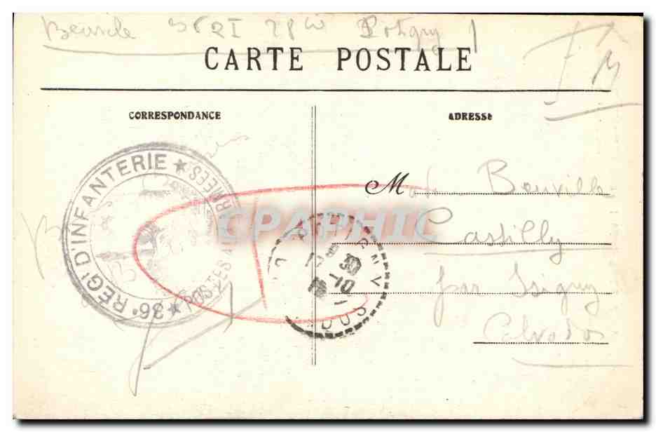 Environs de FALAISE — Entrée du Tombeau de Marie Joly — Verso