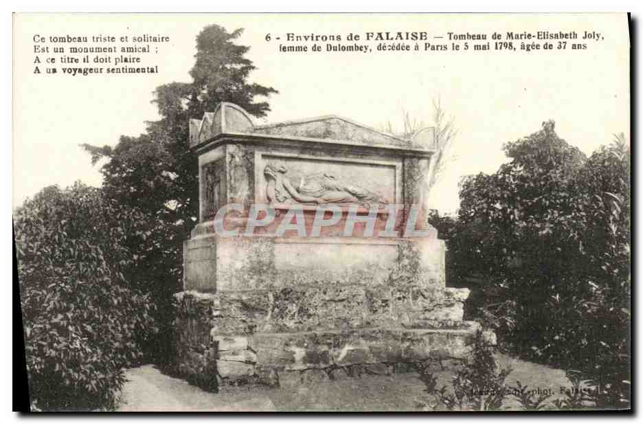 Environs de PALAISE — Tombeau de Marie-Elisabeth Joly, femme de Dulombey, décédée à Paris le 5 mai 1798, âgée de 37 ans — phot. F. Bricot
