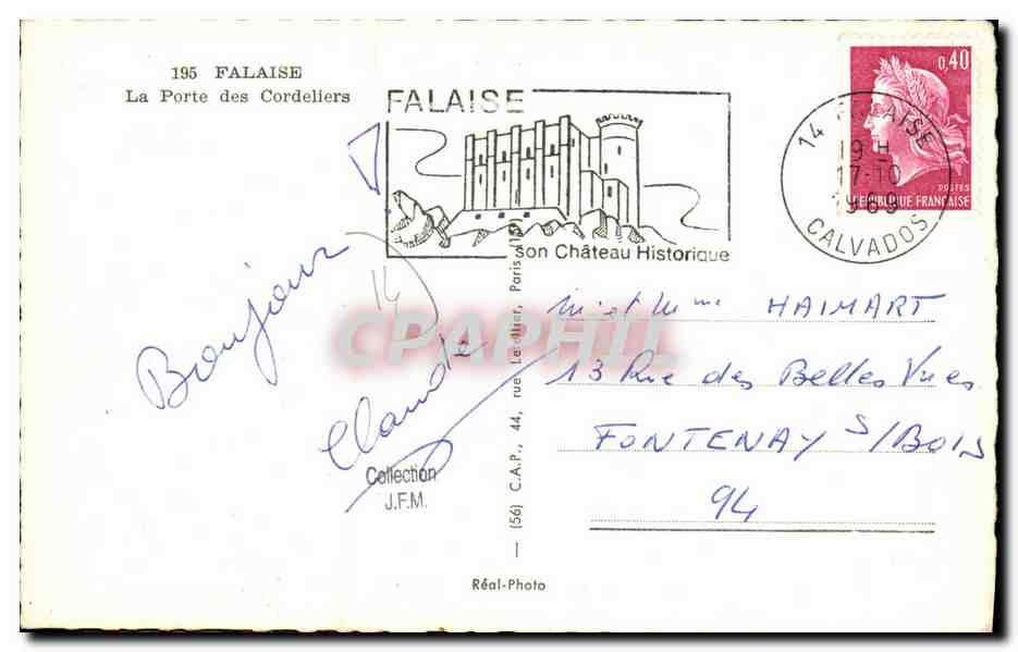 La Porte des Cordeliers — Falaise — Réal-Photo — Verso