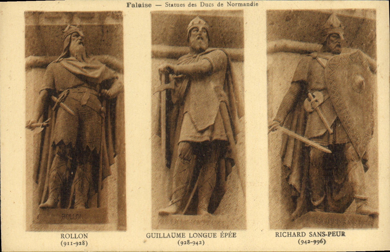 Falaise — Statues des Ducs de Normandie — Edit. Bouteilleau