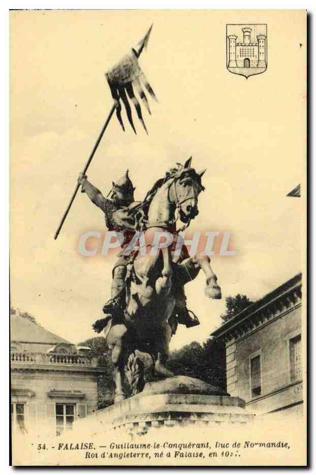 Falaise — Statue de Guillaume-le-Conquérant, duc de Normandie, roi d'Angleterre — G. Avriand, Nantes