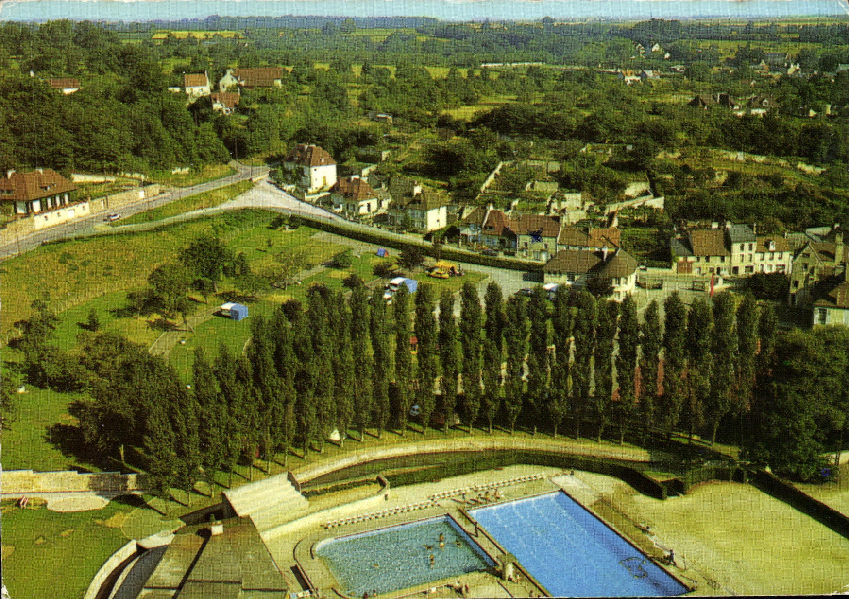 CPM Falaise La Piscine et le Camping Caravaning
