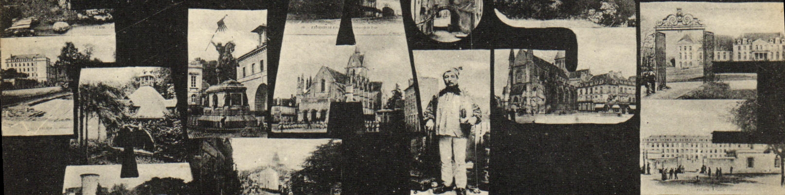 Collage de vues de Toulouse — éditeur non identifié, n° de série non visible - Anverso