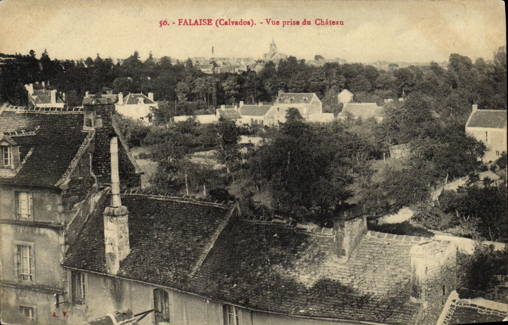 CPA Falaise Vue prise du Chateau