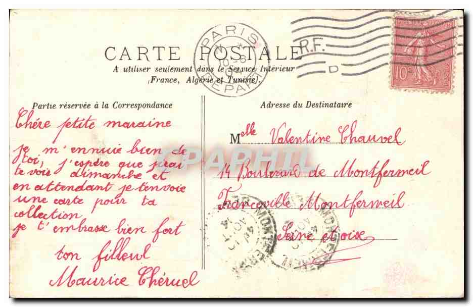 Rincón de una granja normanda (cerca de Falaise) — C. Jeanne, fotógrafo-editor, Falaise — Reverso