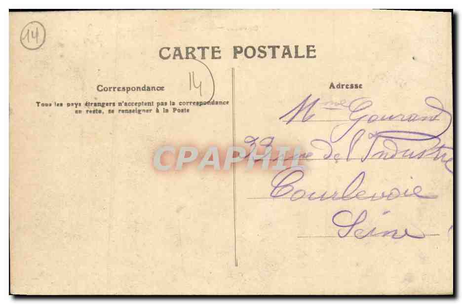 CPA Falaise Rochers du Mont Mura — Verso