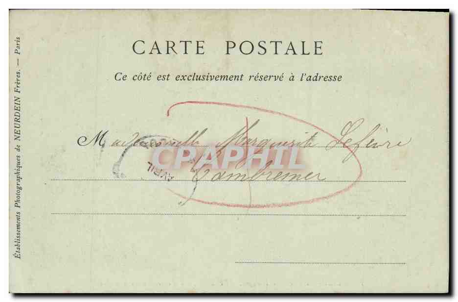 FALAISE — Château de Longpré, XVIe siècle, vue d'ensemble au Sud-Ouest — Collections ND Phot, n°109 — Verso