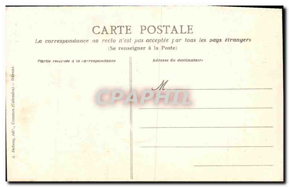 CPA Falaise Falaisienne Folklore Costume — Verso