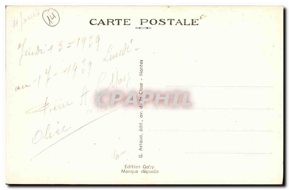 LUC-sur-MER (Calvados) — Un coin du Parc de l'Hôtel de Ville — Gaby, n°95 — Verso