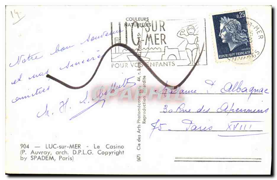 CPM Luc Sur Mer Le casino Bar de la mer — Verso