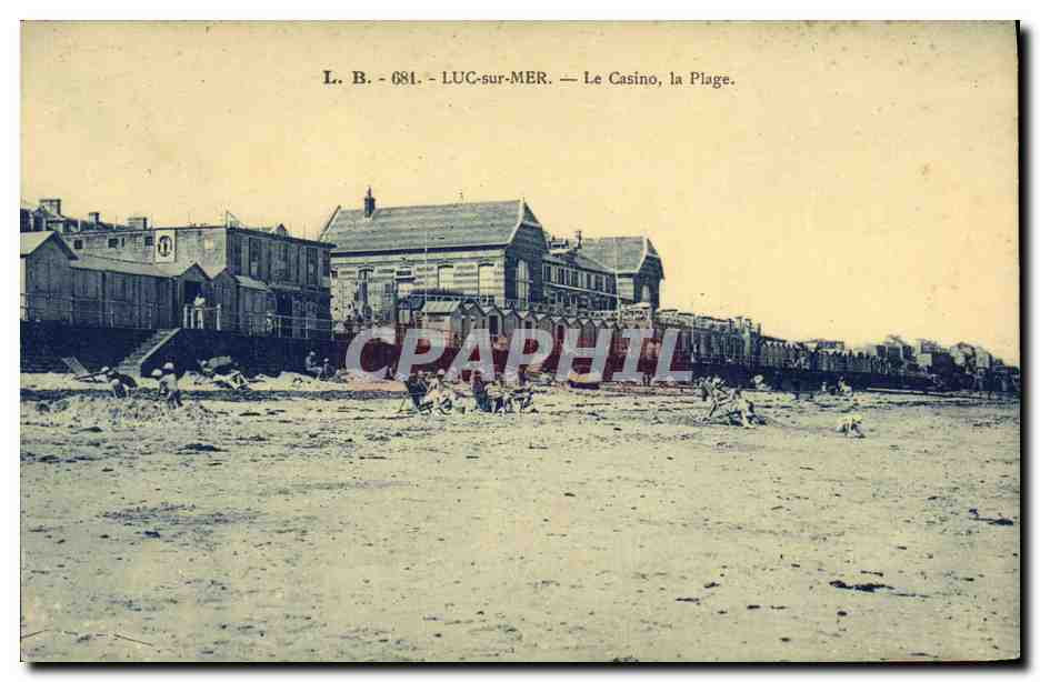 CPA Luc Sur Mer Le casino La plage 