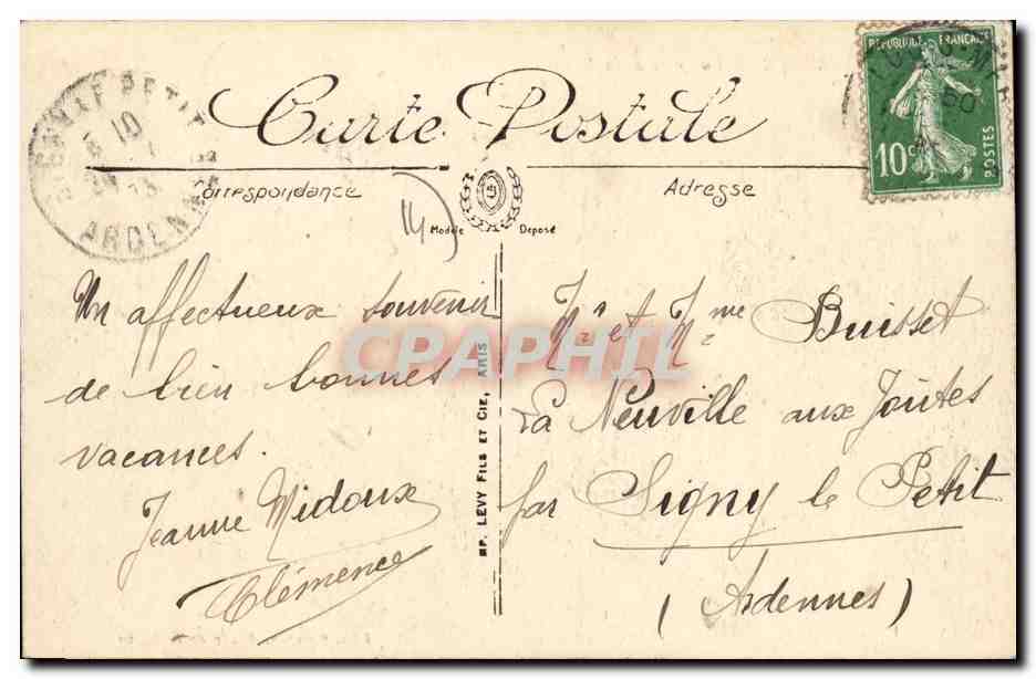 Luc-sur-Mer — Ansicht von der Terrasse des Casinos — LL. — Verlag: Bouchez, Bazar de la Digue — Rückseite