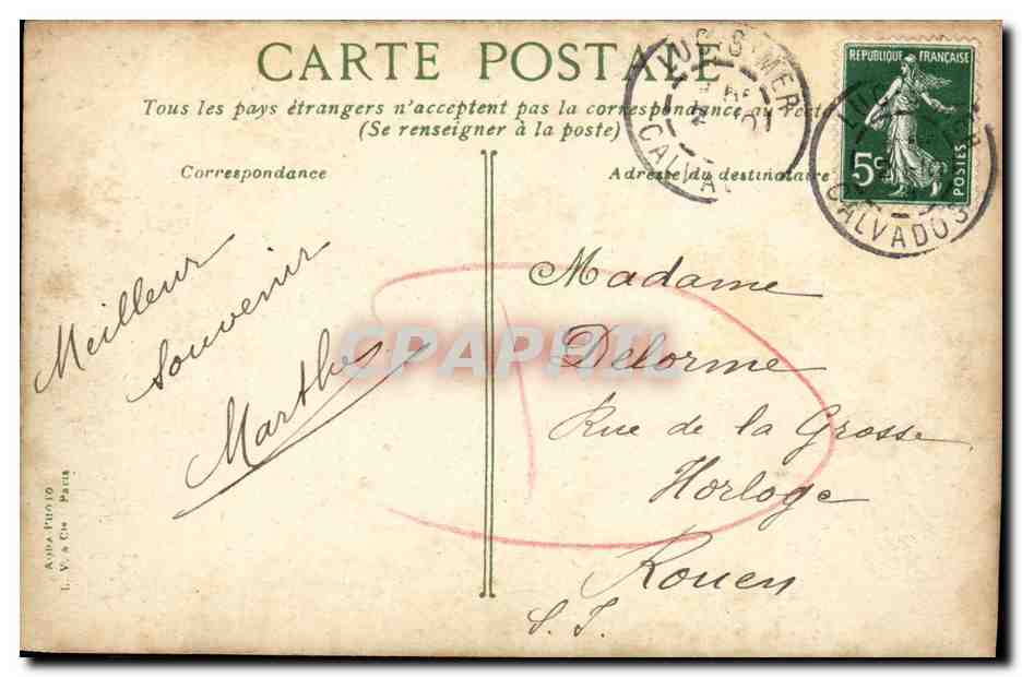 Luc sur Mer — La Fréchêche & la Passerelle — éditeur L. V. & Cie, n° 1468 — Rückseite
