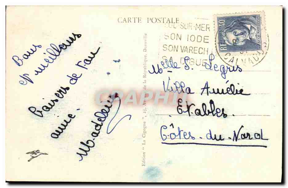 CPA Luc Sur Mer La Digue — Rückseite