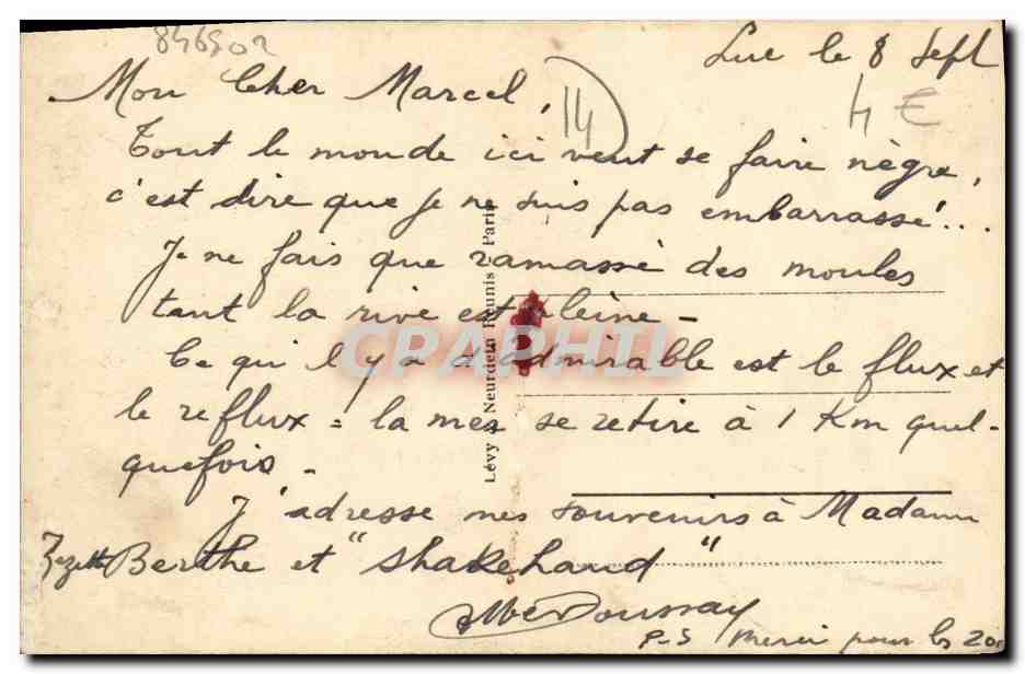 CPA Luc Sur Mer La Promenade — Verso