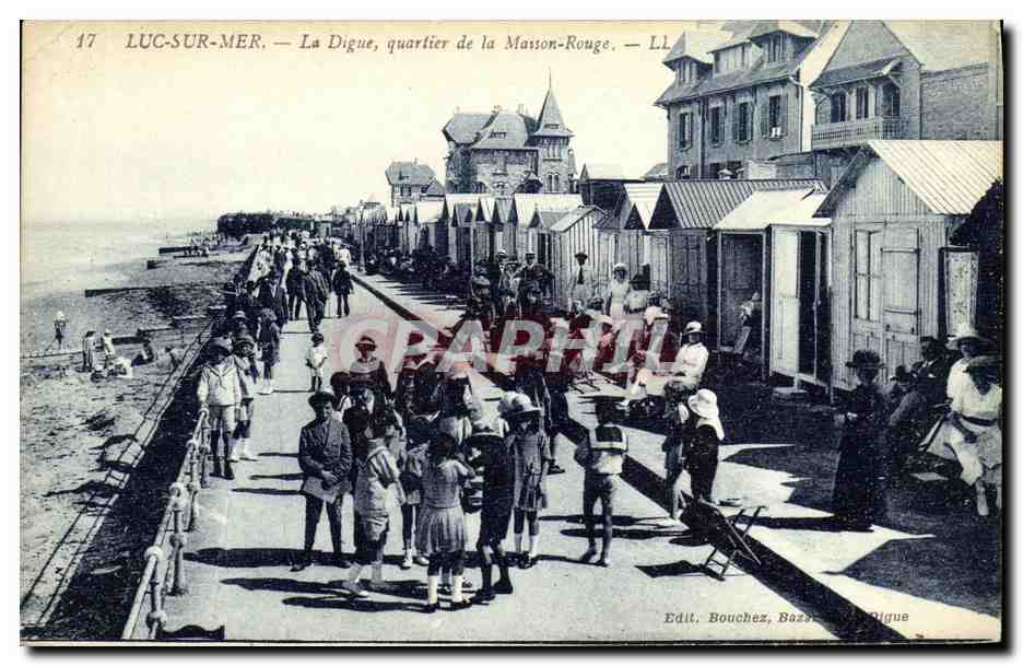 CPA Luc Sur Mer la Digue Quartier de la Maison Rouge Enfants