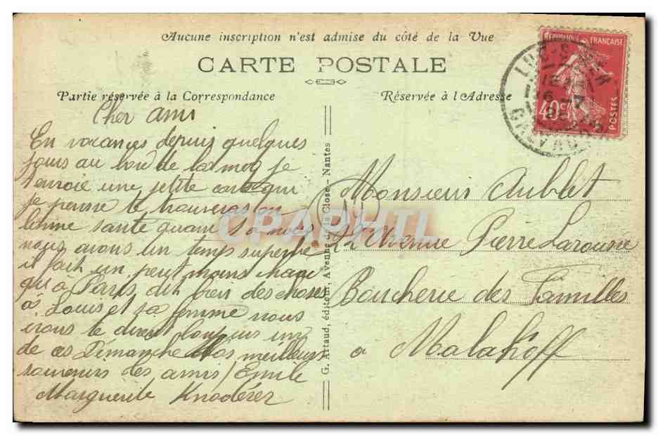 CPA Luc Sur Mer La digue et la Plage Enfants — Verso