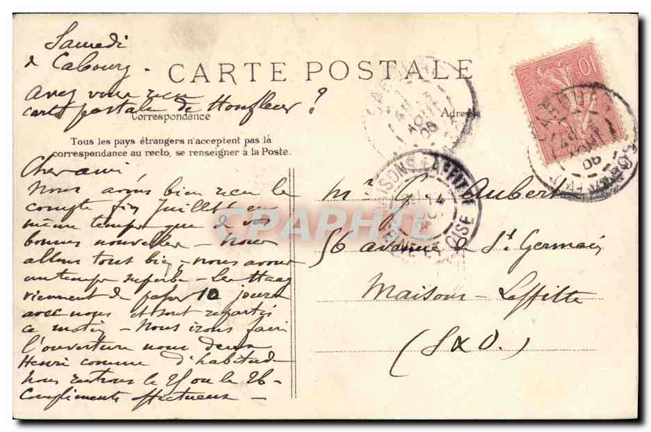 CPA Luc Sur Mer Sur la Digue  — Verso