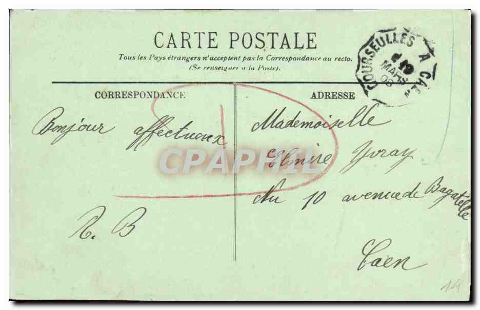 CPA Luc Sur Mer Sur la Digue  — Verso