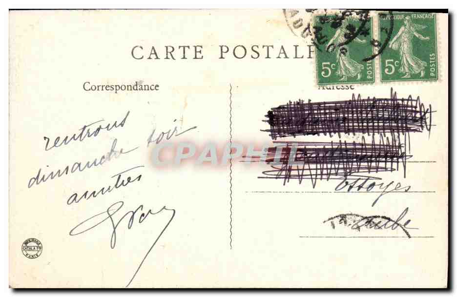 CPA Luc Sur Mer la Gare Des Chemins de Fer Calvados Train TOP — Verso