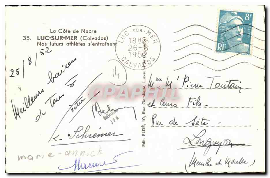 CPA Luc Sur Mer Les jeux Volley Ball Volley Ball Nos futurs athletes s entrainent — Verso