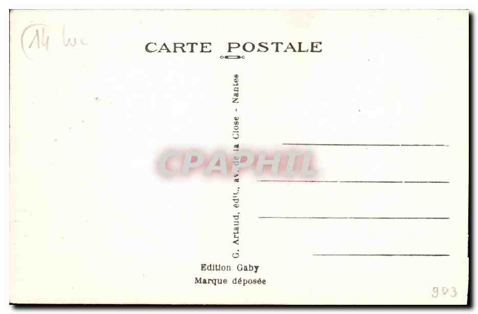 CPA Luc Sur Mer Un epi Pecheurs — Verso