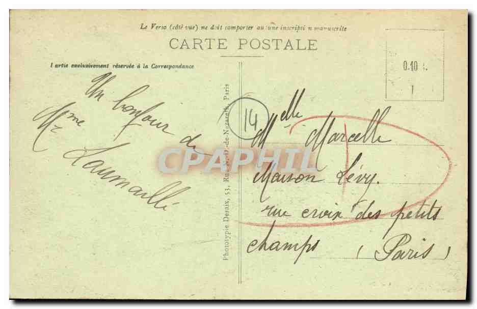 CPA Luc Sur Mer Le Moulin — Verso