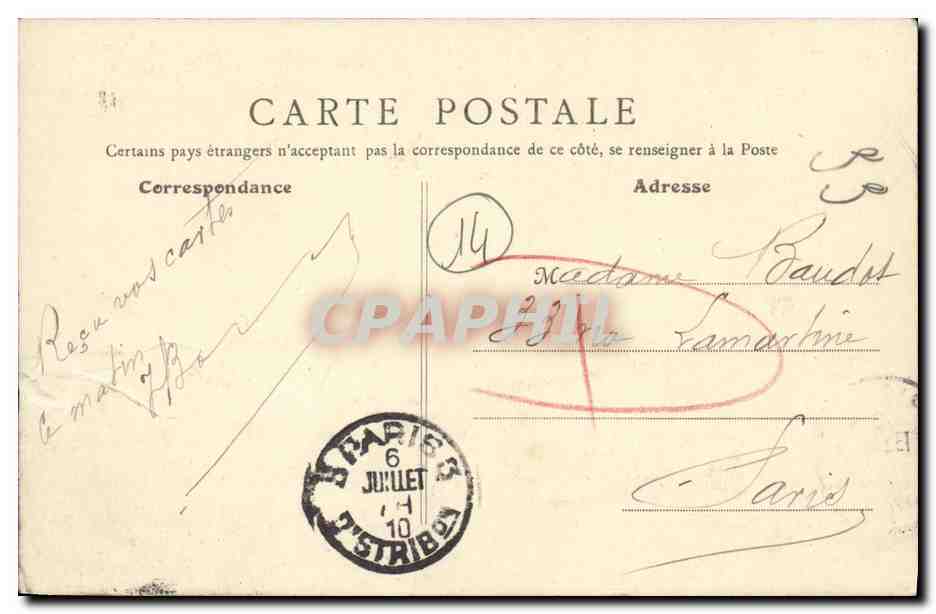 CPA Luc Sur Mer Effets De Vagues de Grande Maree — Verso