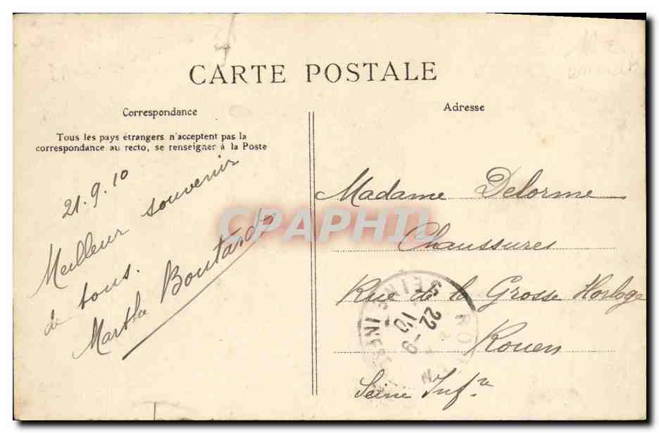 Vintage Postcard Luc Sur Mer La decharge du Varech — Back