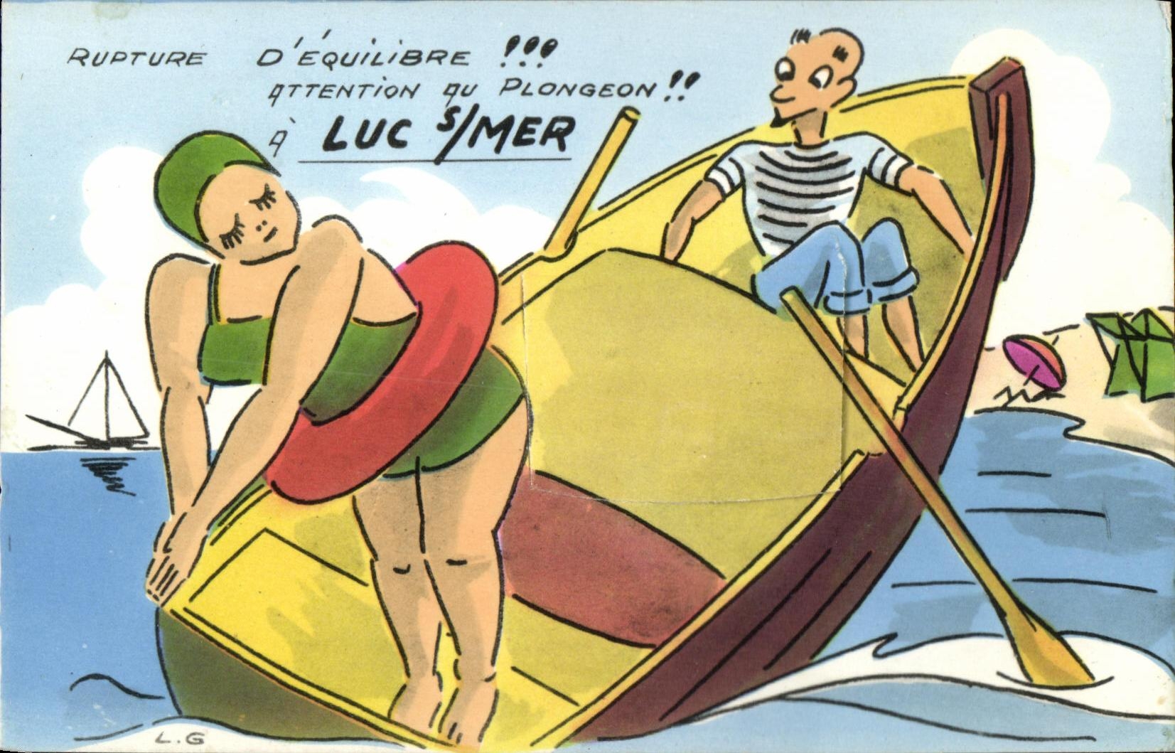 Sprung — Verlust des Gleichgewichts !!! — L.G. (Verleger nicht sichtbar)