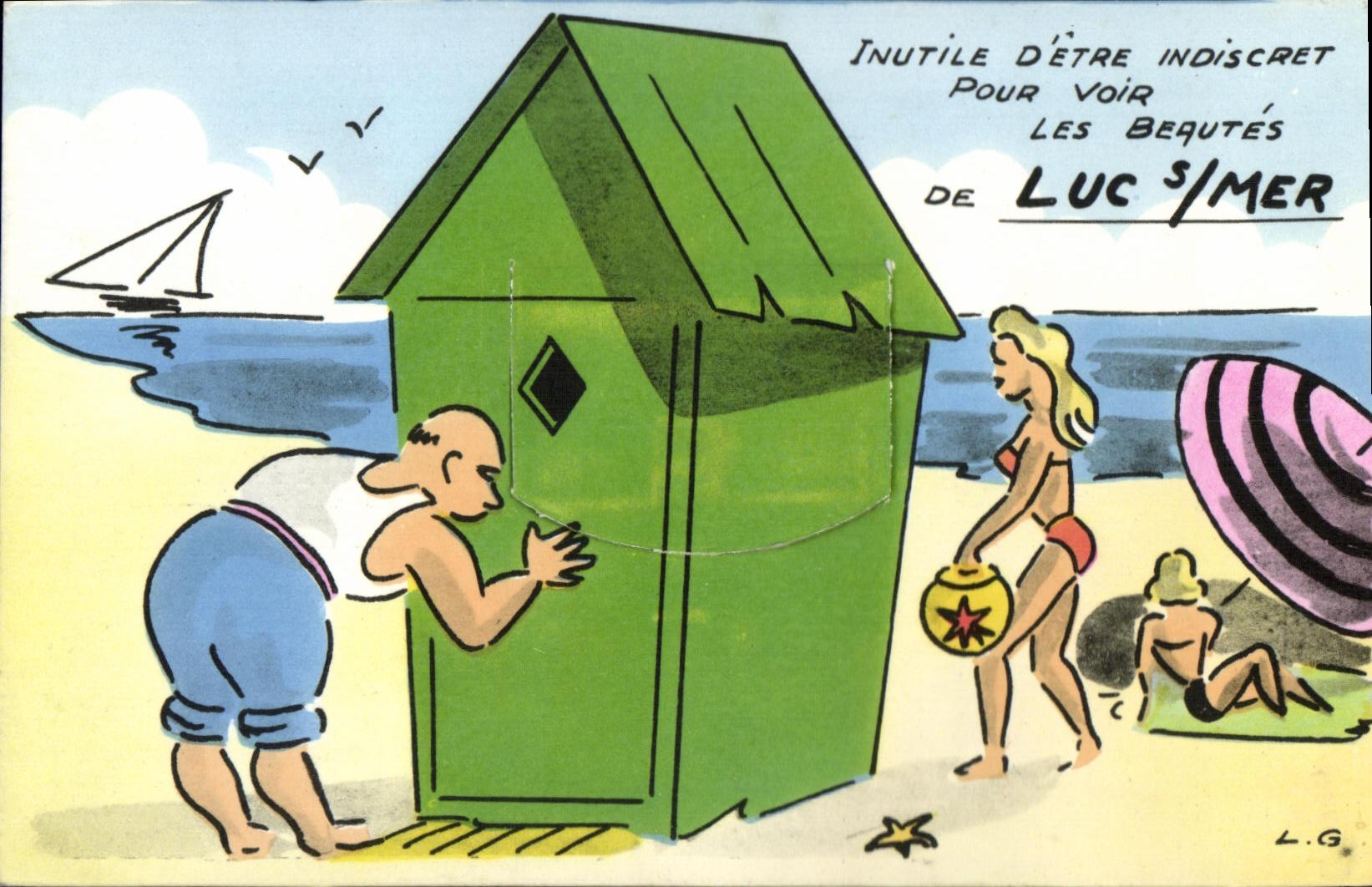 Luc-sur-Mer — caricature de bain — L.G.
