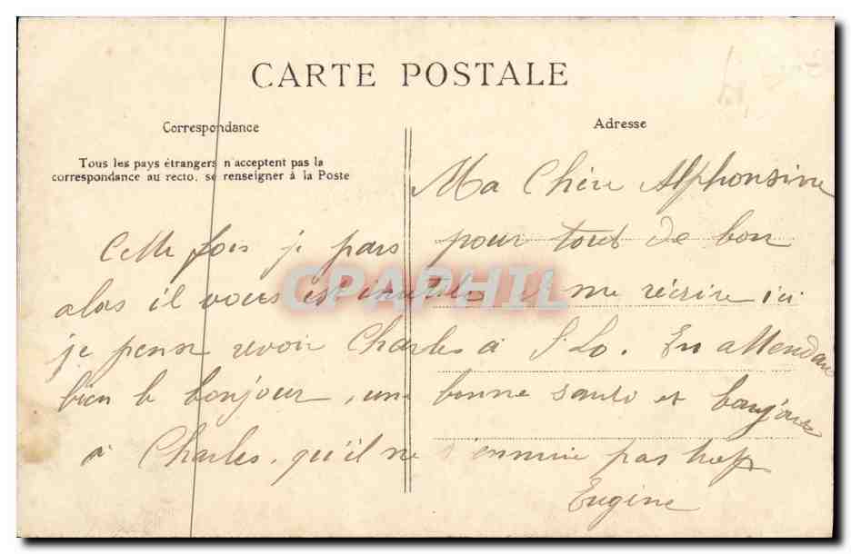 CPA Luc Sur Mer Le soleil levant — Verso