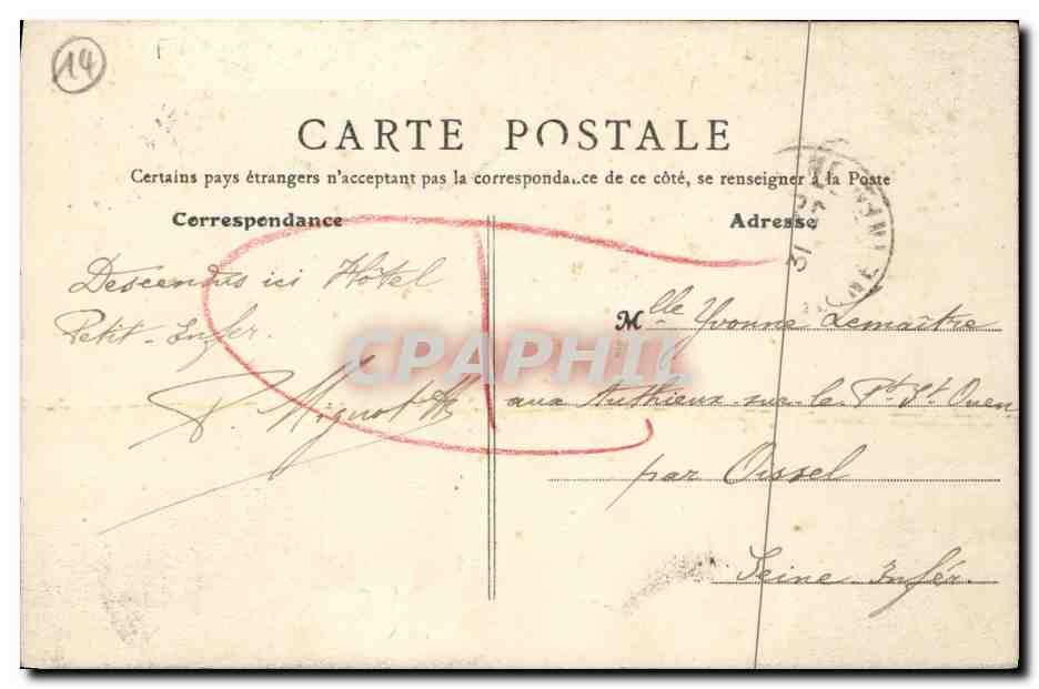 CPA Luc Sur Mer La Vieille Tour Romane — Verso