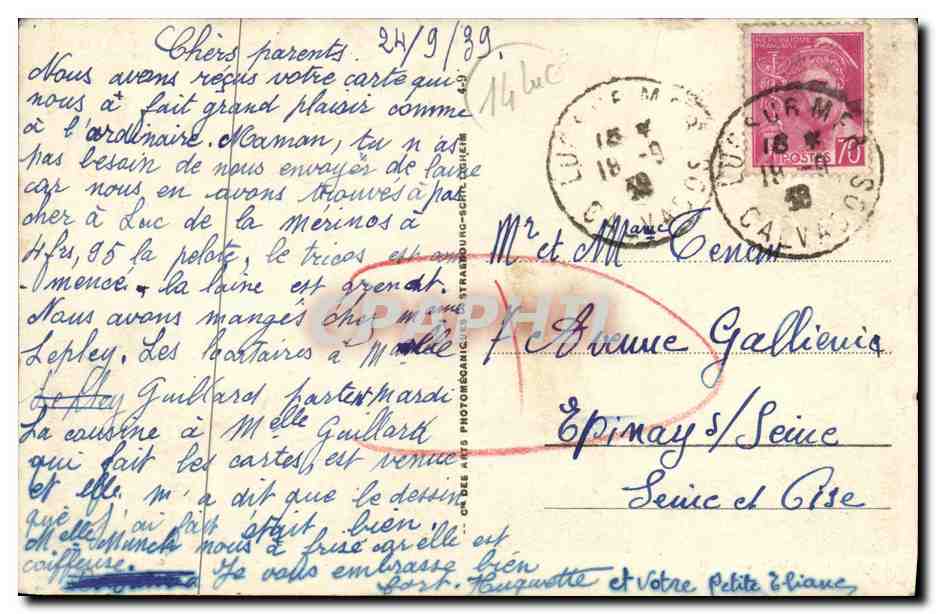 CPA Luc Sur Mer L Eglise et Vieux Clocher — Verso