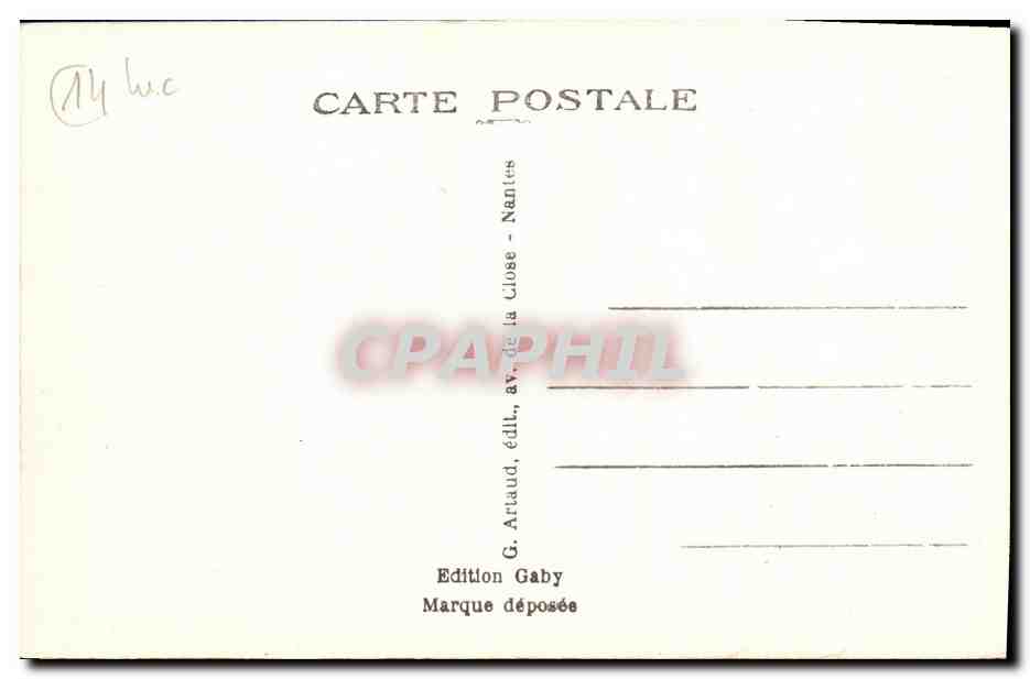 CPA Luc Sur Mer La Roche Percee Pecheurs — Verso