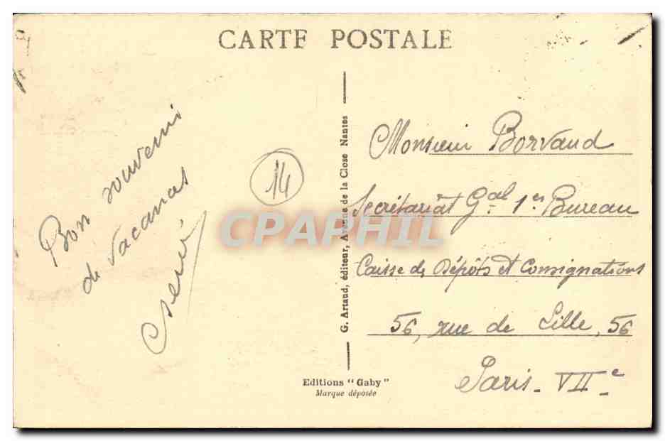 CPA Luc Sur Mer Les Falaises et les Grottes — Verso