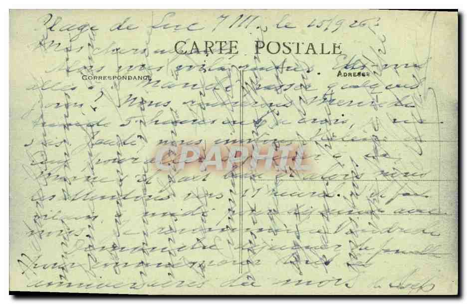 CPA Luc Sur Mer La Cote a Maree Haute — Verso