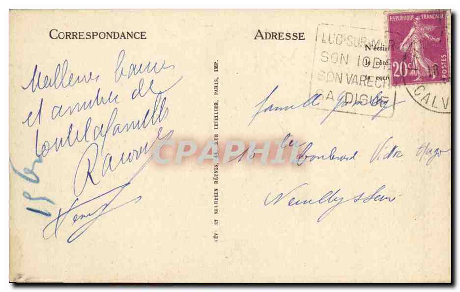 CPA Luc Sur Mer Groupe de Villas de La Maison de Lierre — Verso